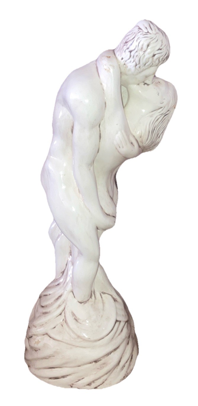 Vintage Two Lovers “The Kiss” Ceramic Figure 1975 16.5” *1F