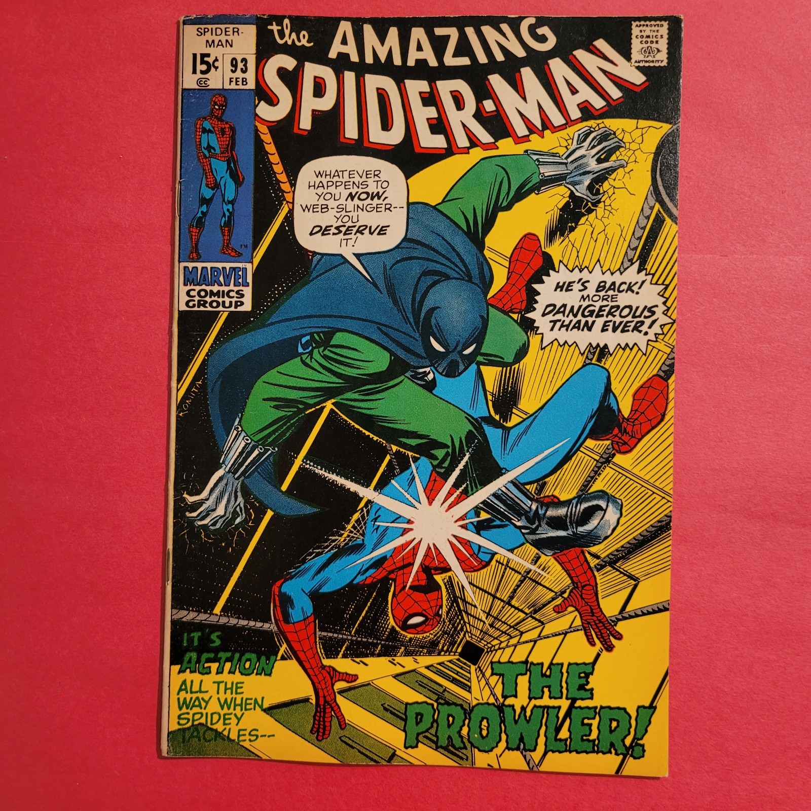Spider-Man #93 (1971)-  Wonderful Webslinger Gem   VF-  1st App.  Arthur Stacy