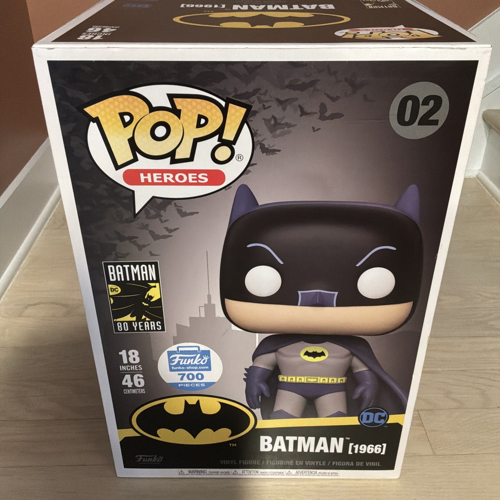 New In The Box Funko Pop Heroes Batman (1966) Jumbo 18 in 02 Funko Shop 700 PCS