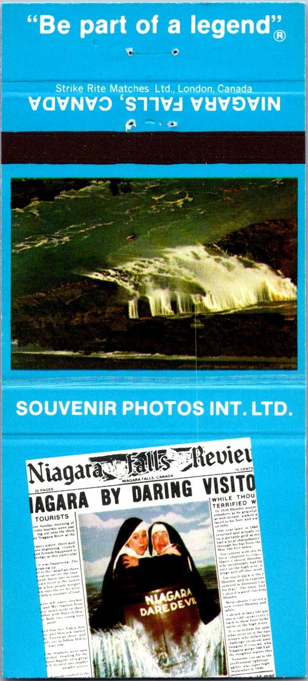 Souvenir Photos Int Ltd Niagara Falls CAN Vintage Matchbook Cover TSD5-M2