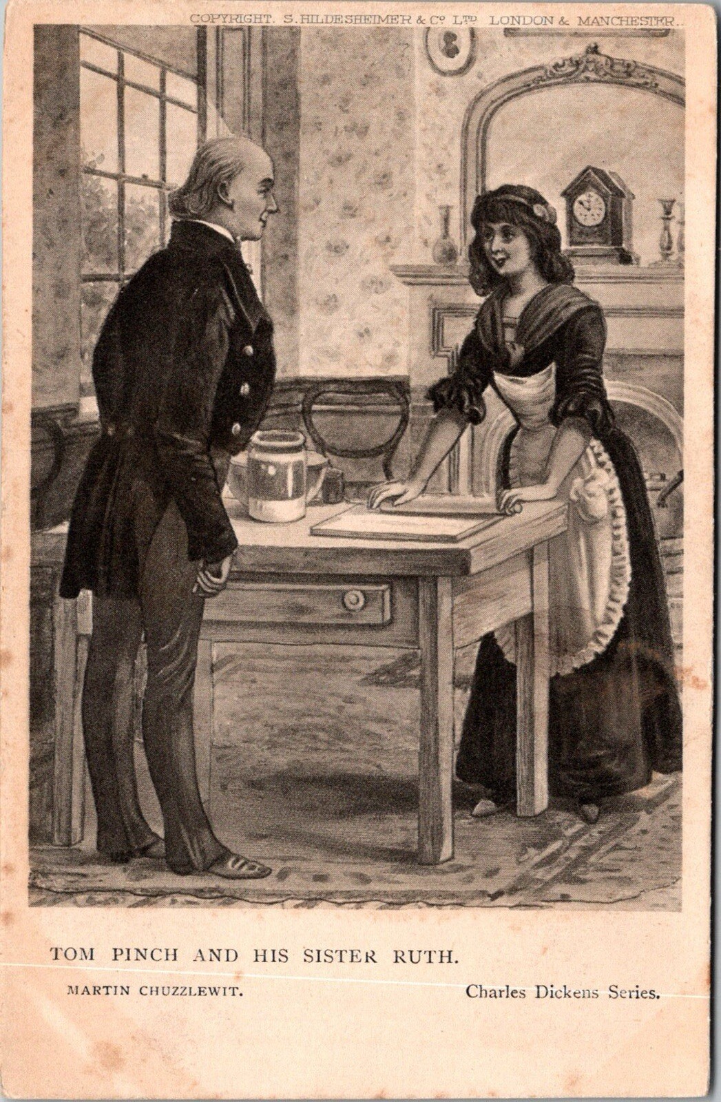 Vintage 1910s CHARLES DICKENS SERIES Postcard Martin Chuzzlewit \