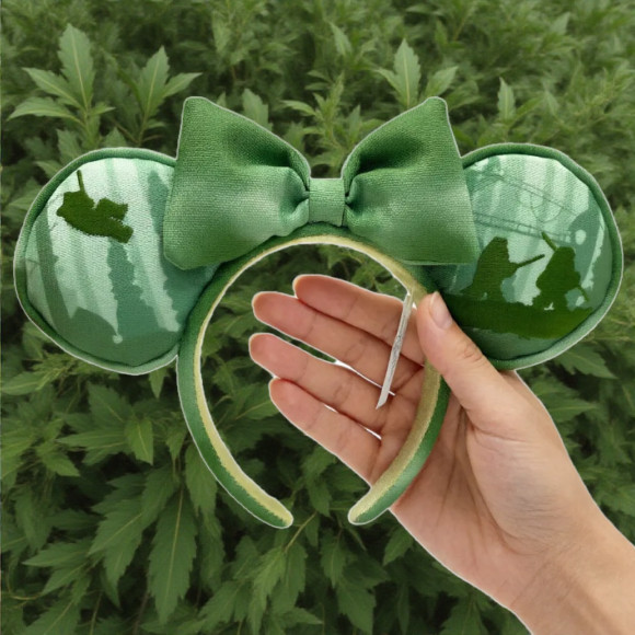 Disney Parks Green Star Wars Ewok Endor Minnie Mouse Halloween Ears Headband
