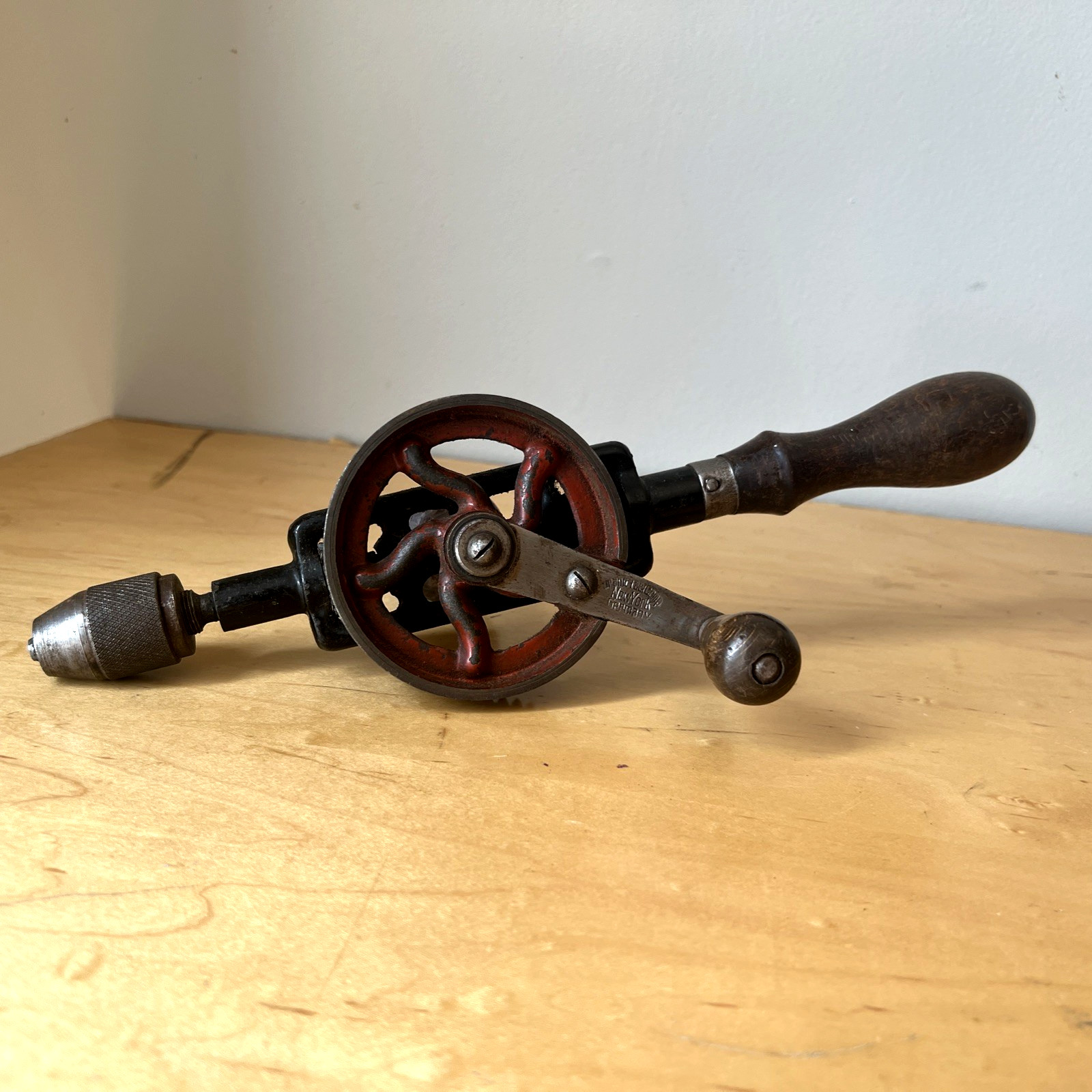 VTG SCARCE GRANIT TOOL COMP NEW YORK GERMANY EGG BEATER HAND CRANK DRILL