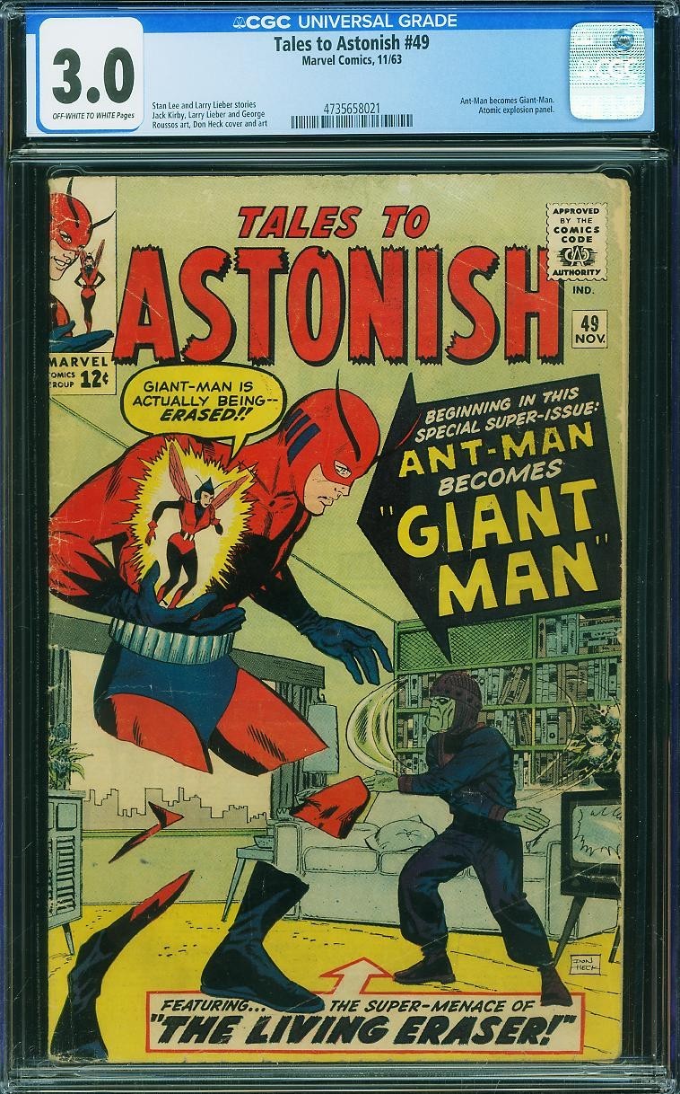 Tales to Astonish 49 CGC 3.0 GD/VG OW-WP 1st Giant-Man Marvel 1963