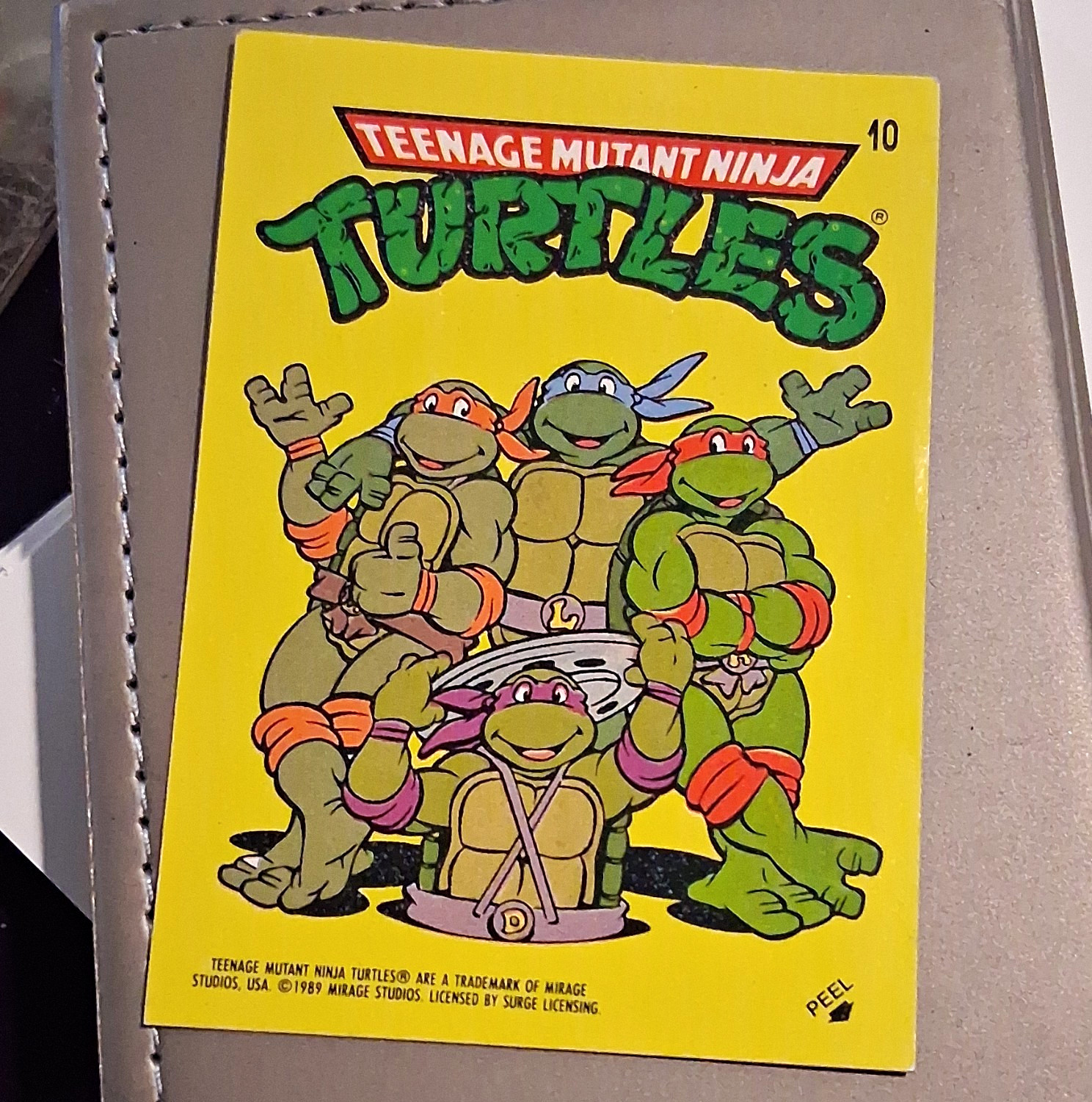1989 Mirage Studios Teenage Mutant Ninja Turtles Sticker Trading Card #10