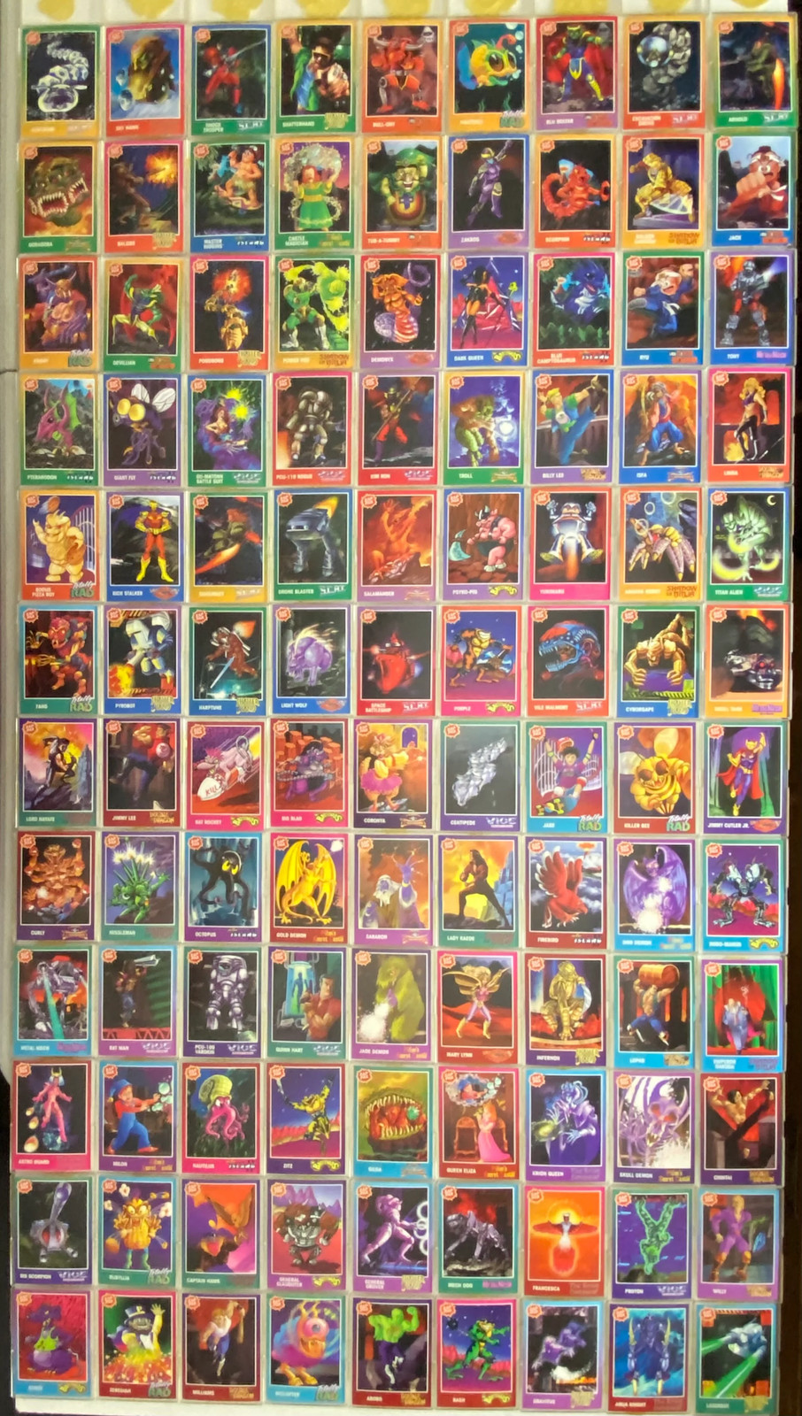 1992 Zap Pax Packs Trading Card Set of 110 Cards Cardz NES Video Game