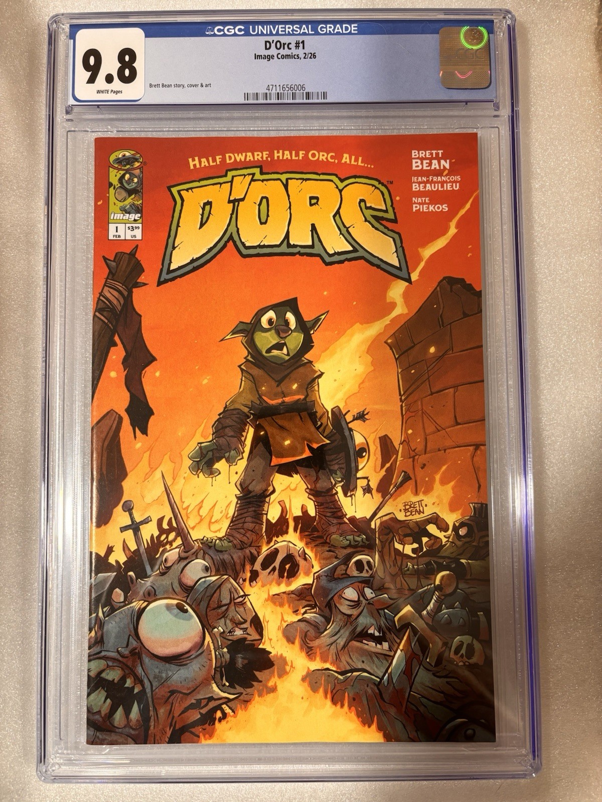 D\'Orc 1 Cover A CGC 9.8 First Print Bean Image 2026 CGC 9.8 Dorc