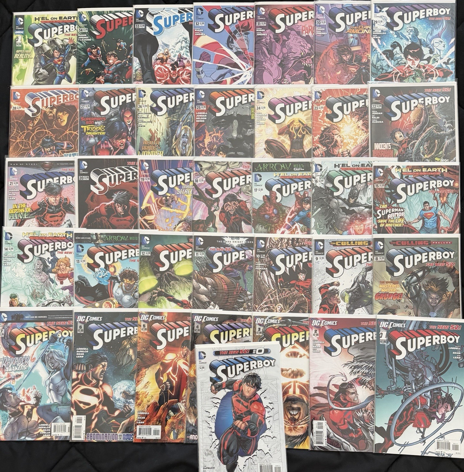 SUPERBOY #0 & #1-34 + Annual  Complete Set Volume 5 DC Comics 2011 Key New 52