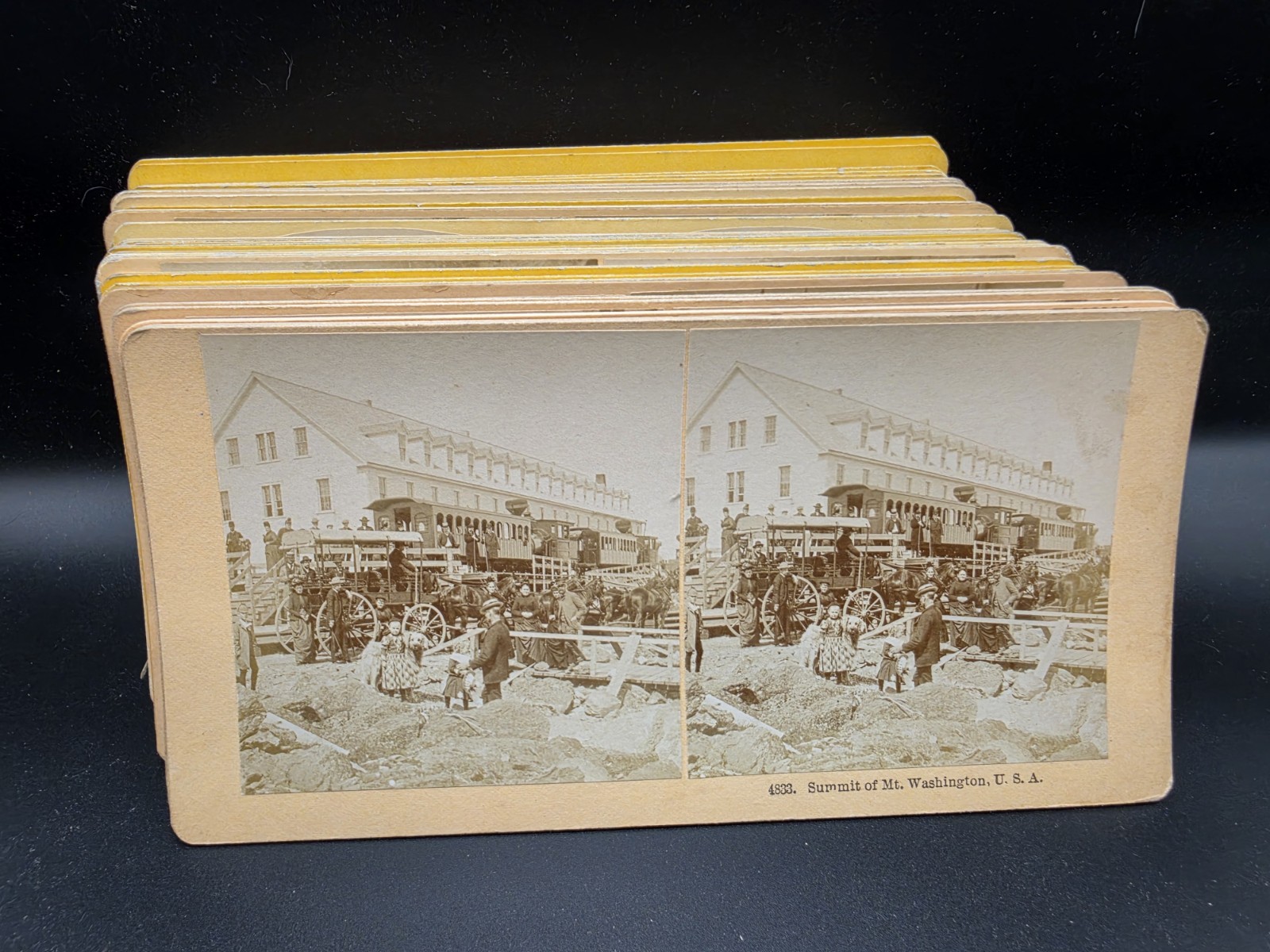 Antique Kilburn 38 Stereoview Cards - New England, Boston, Mt Washington - 1872