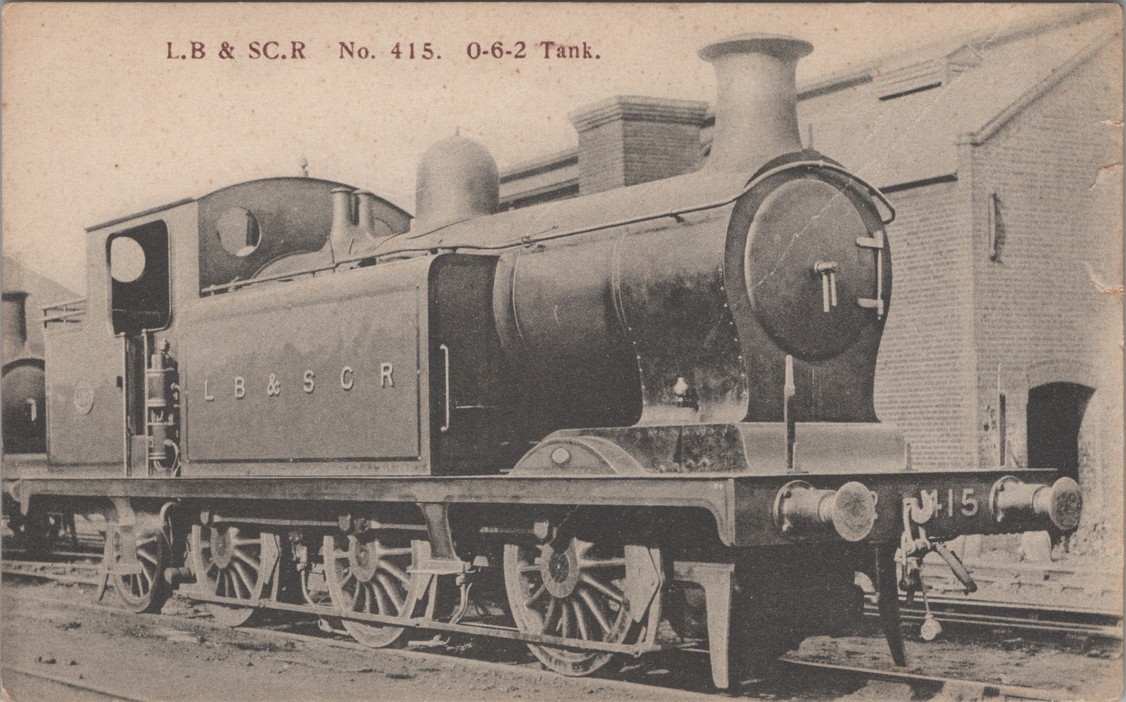 LB&SCR No. 415 0-6-2 Tank Locomotive Postcard c.1905 Locomotive Publishing Co