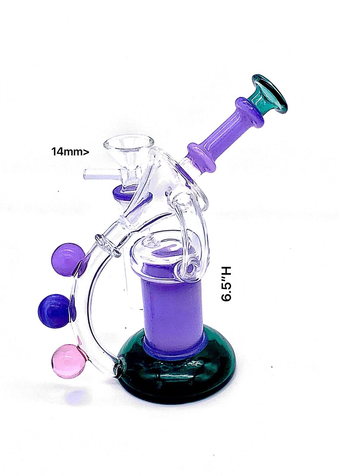 6.5” High Quality Water Pipe, Hookah, THICK GLASS, USA Made *tobacco use only