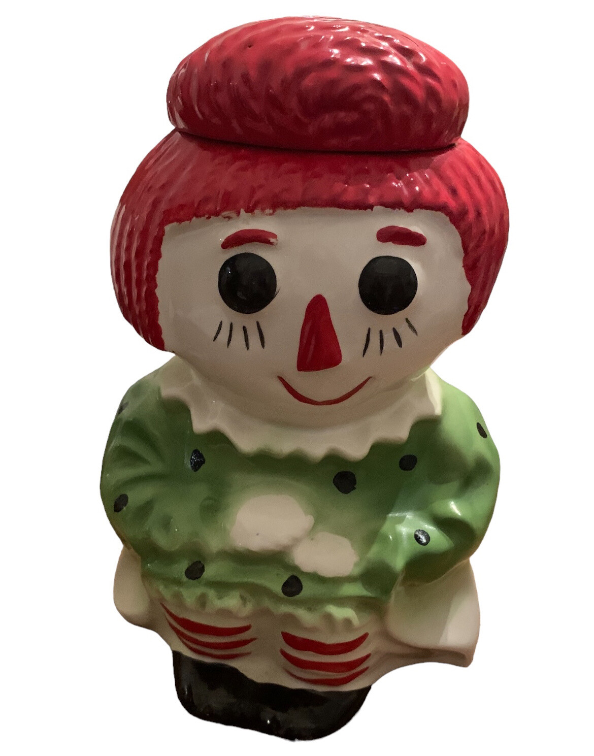 VINTAGE MCCOY POTTERY COOKIE JAR-  RAGGEDY ANN-151