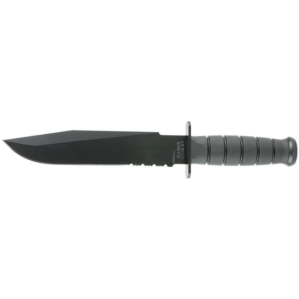 Ka-Bar Fighter Black Military Tactical Fixed Blade knife + Sheath - 1271