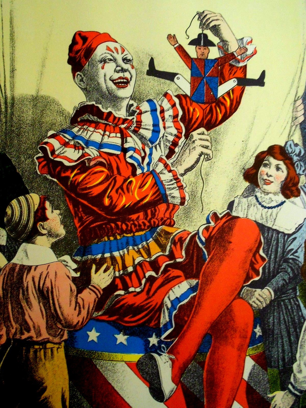 RINGLING BROS ORIG 1966 FAVORITE CLOWN MUSEUM POSTER FROM 1917 PRE BARNUM BAILEY
