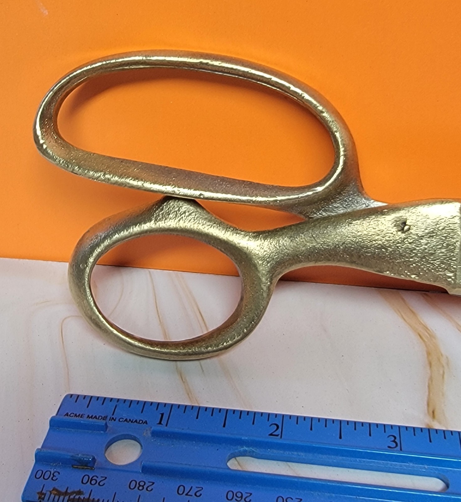 Warner Large Tailor/Sailing Shears 11 1/2” Brass Antique Sewing Scissors Sharp Warner Large Tailor/Sailing Shears 11 1/2” Brass Antique Sewing Scissors Sharp