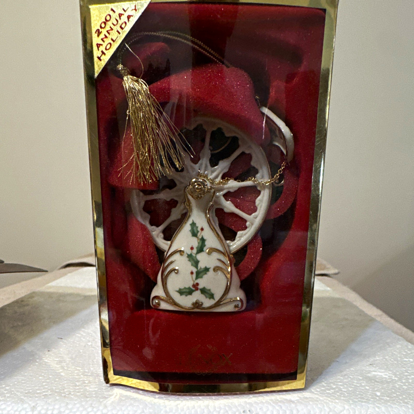 Lenox 2001 Annual Holiday Ferris Wheel Christmas Ornament Porcelain Boxed