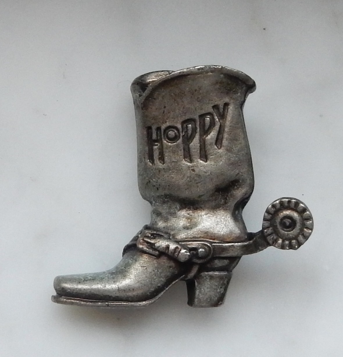 Vintage Hopalong Cassidy Cowboy Boot with Spur Lapel Pin