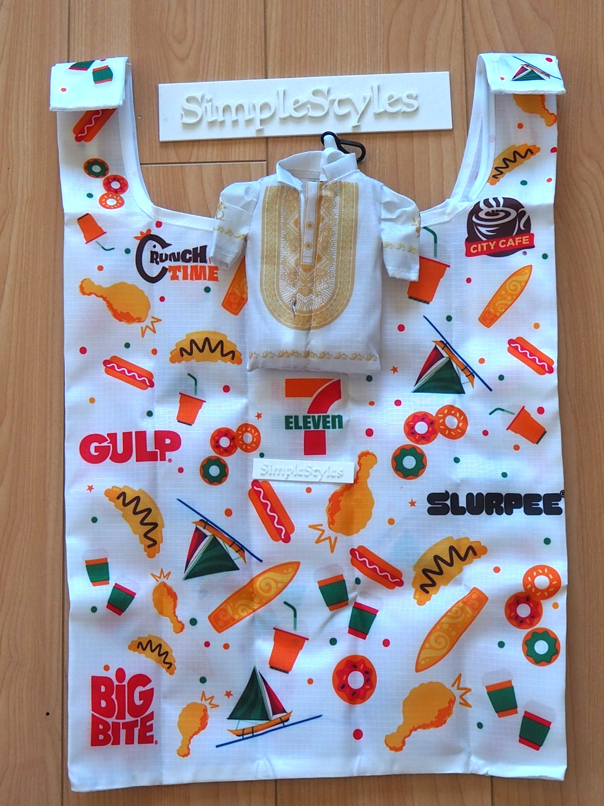 7-11 Philippines 7 Eleven  Filipiniana Barong Reusable Grocery Eco Tote Bag NEW