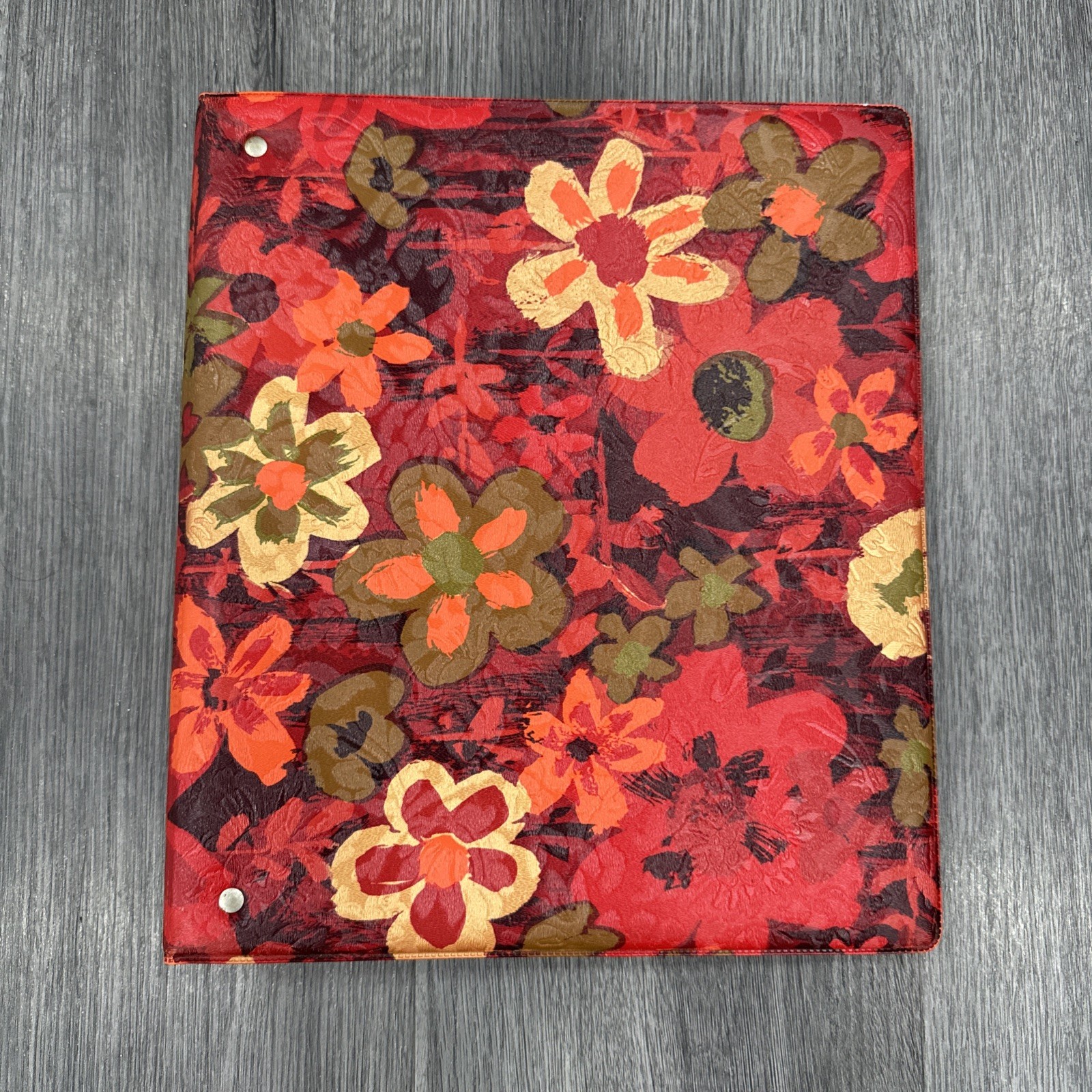 Vintage 1970s Photo Album Hippie Flower Power Retro Washable Cover Excellent Con