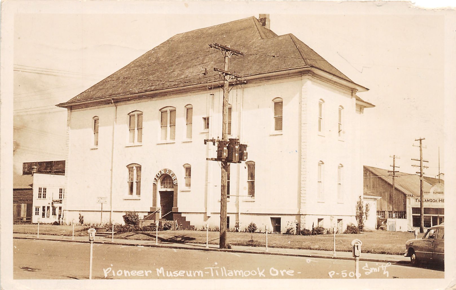 J33/ Tillamook Oregon RPPC Postcard c1950s Pioneer Museum Building 292