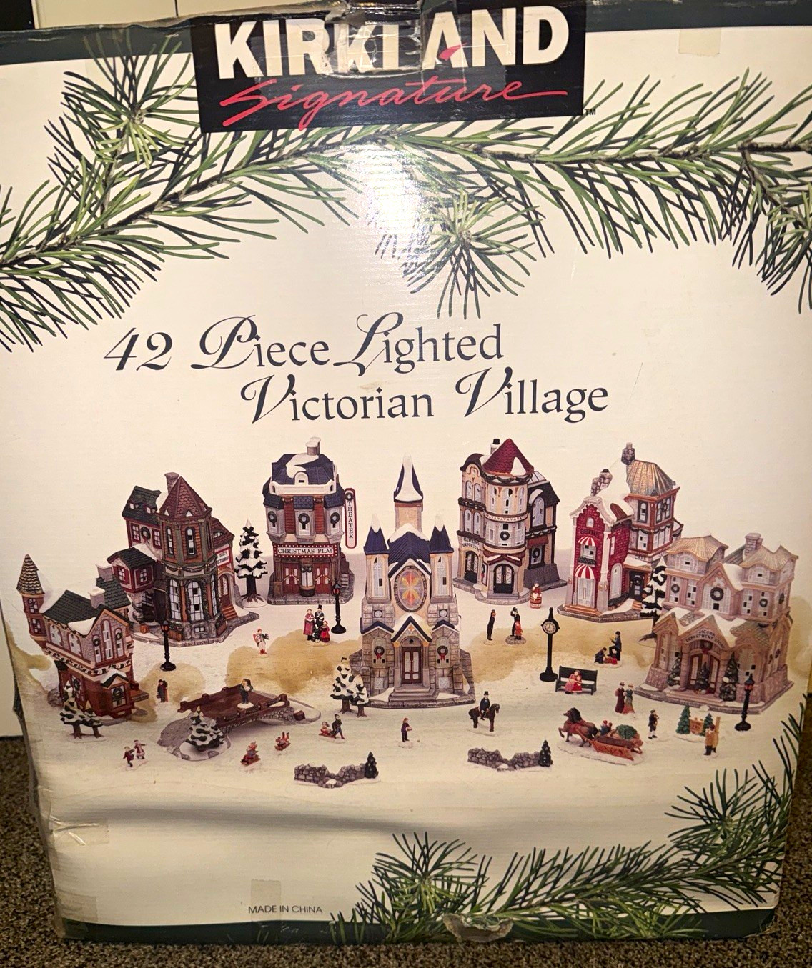 Kirkland Signature Victorian Village 42 Piece Lighted Porcelain Set no cords Kirkland Signature Victorian Village 42 Piece Lighted Porcelain Set no cords