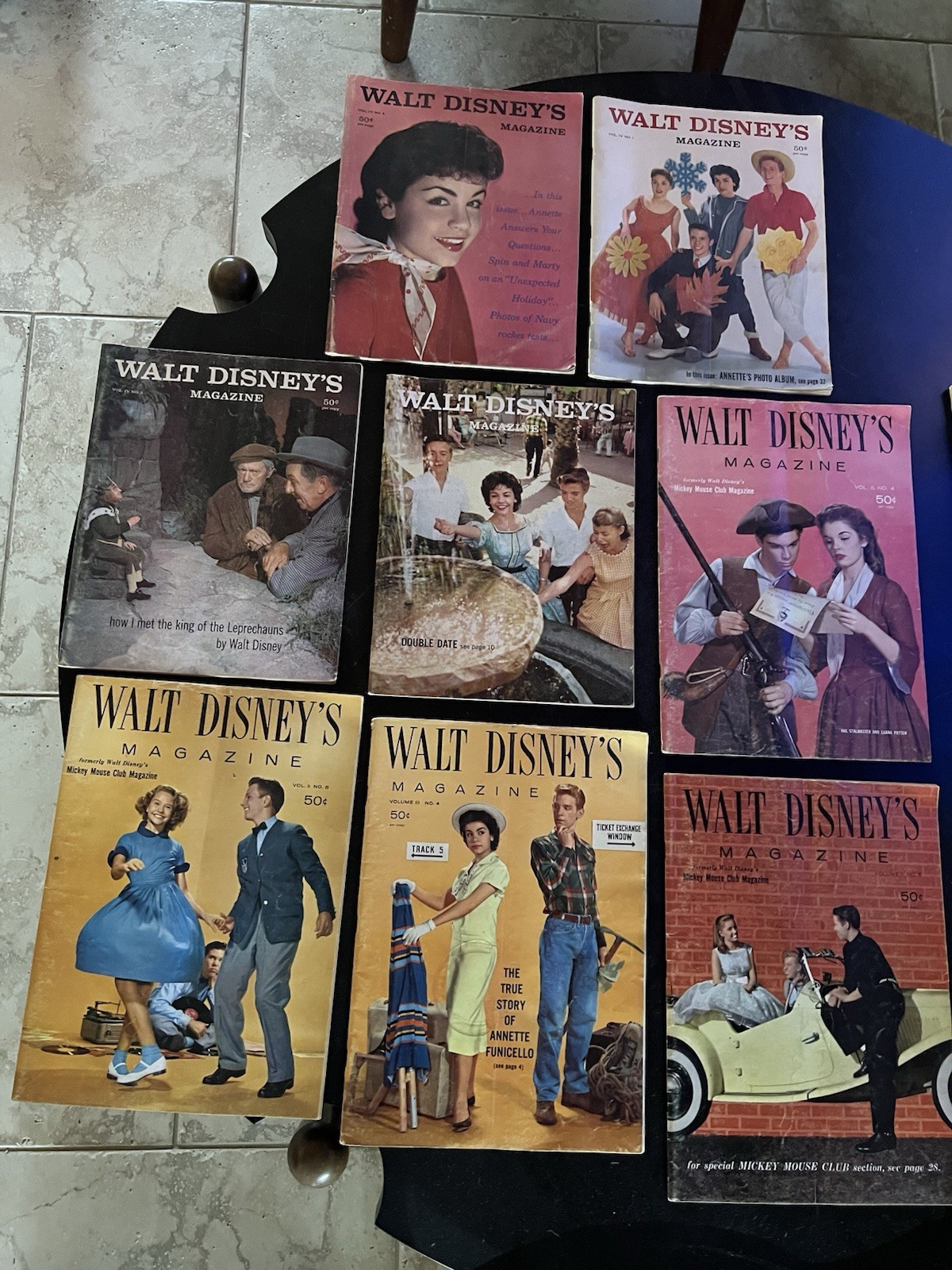 Vintage Walt Disney’s Magazine Lot 1957-1959 Annette Funicello Mickey Mouse Club