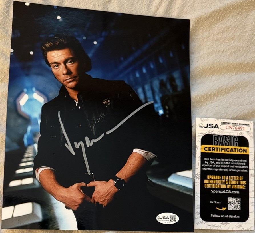 Jean Claude Van Damme Signed Autograph 8x10 Photo Time Cop w/ JSA Certified COA