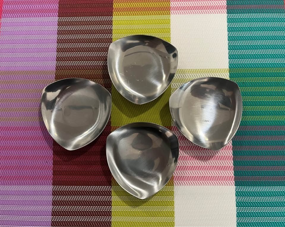 MCM Set of 4 Kalmar Danish Design Candle Holder Stainless Steel 18/8 Denmark