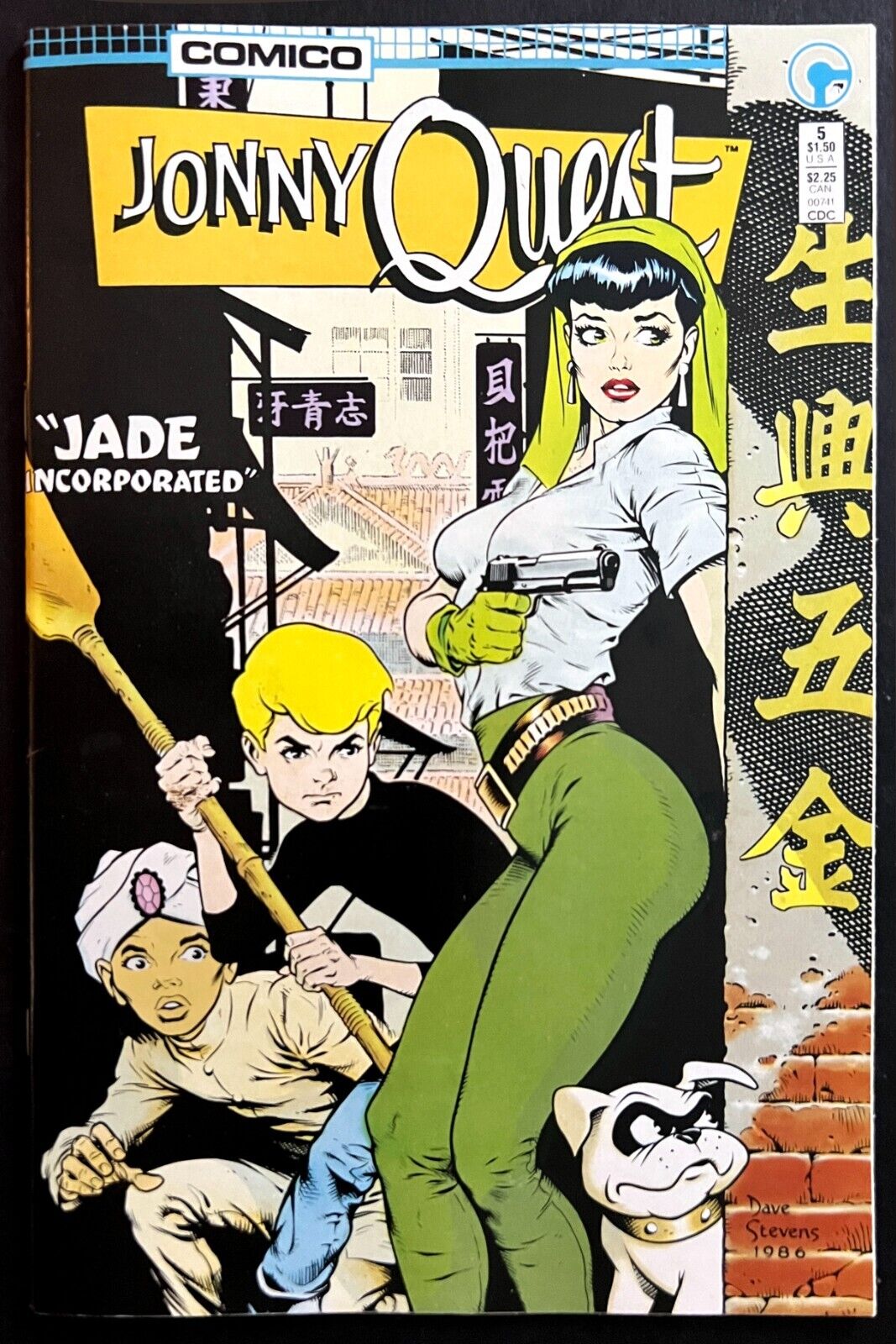 JONNY QUEST #5 Nice Copy Dave Stevens Jezebel Jade Cover Comico 1986