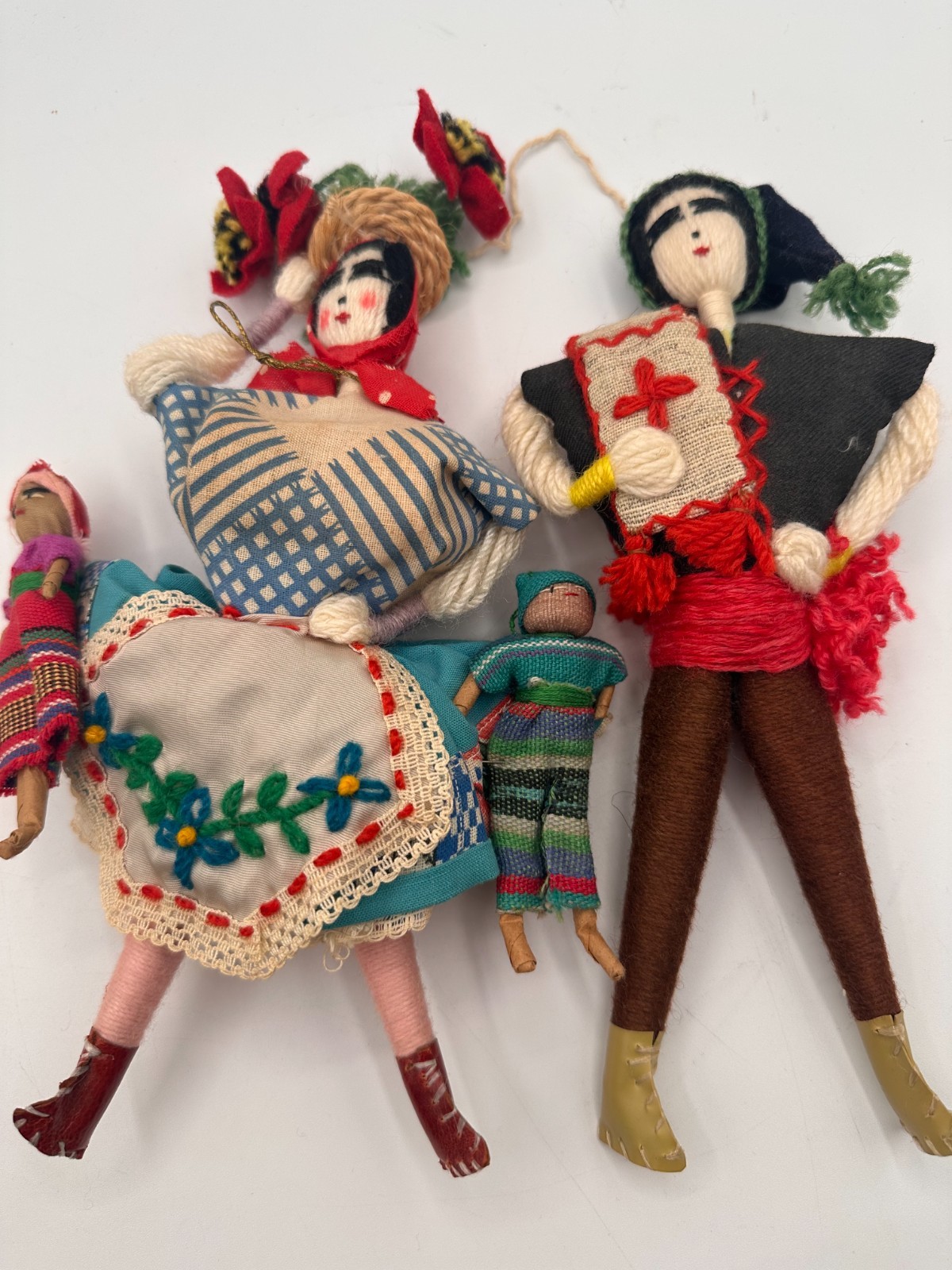 Czech Polish Cloth Souvenir Dolls Handmade European Folk Doll Lot Vintage