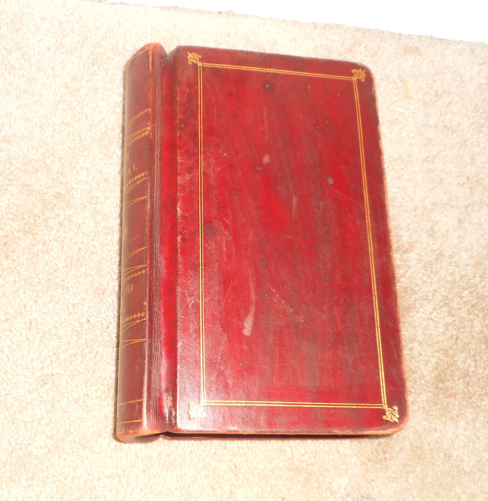 Antique Thomas McGee & Sons Leather Bound Cash Journal Ledger Book