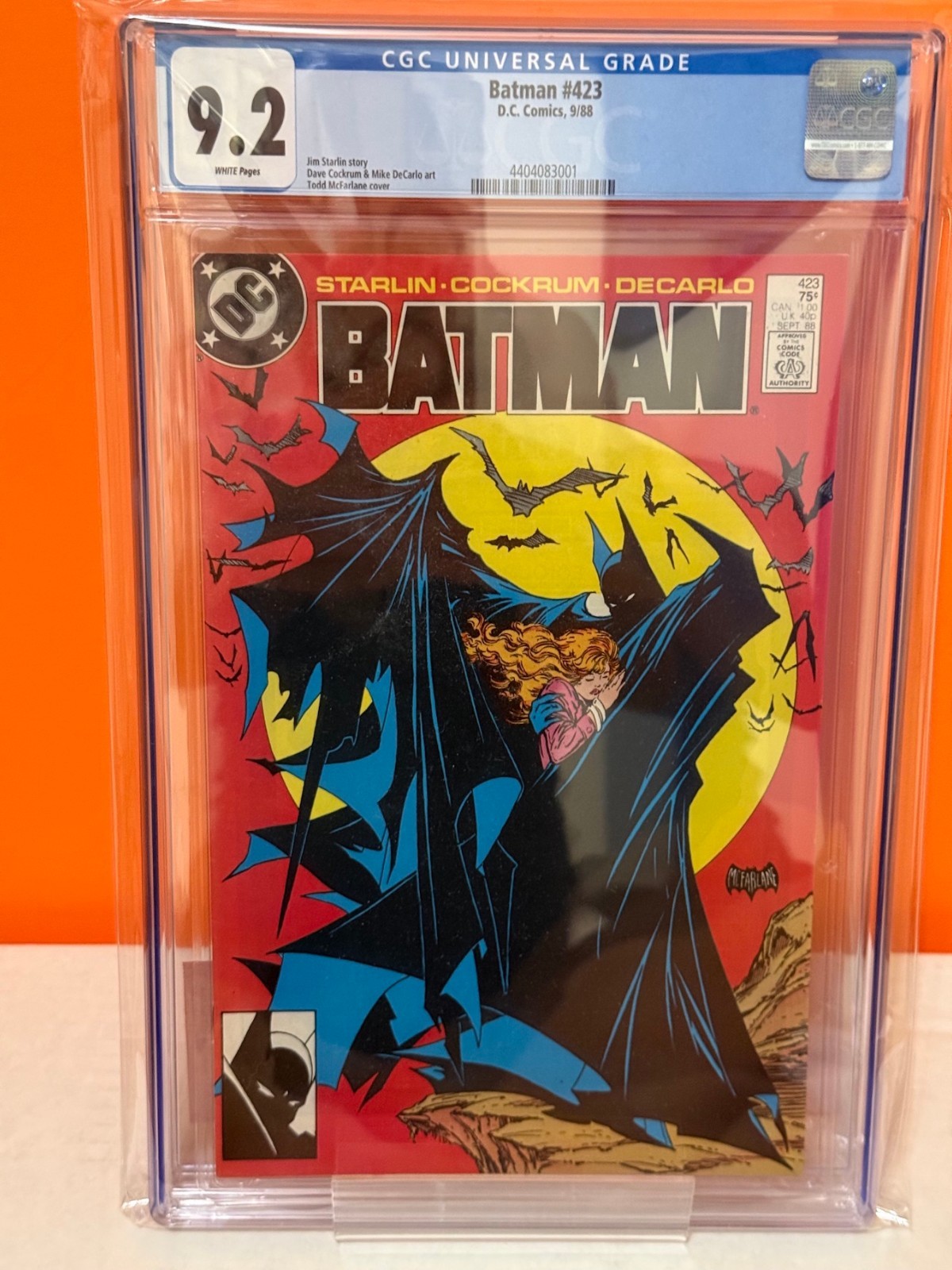 🦇DC Comics Batman #423 1st print (1988) CGC 9.2 WP Todd McFarlane Cover HOT🦇