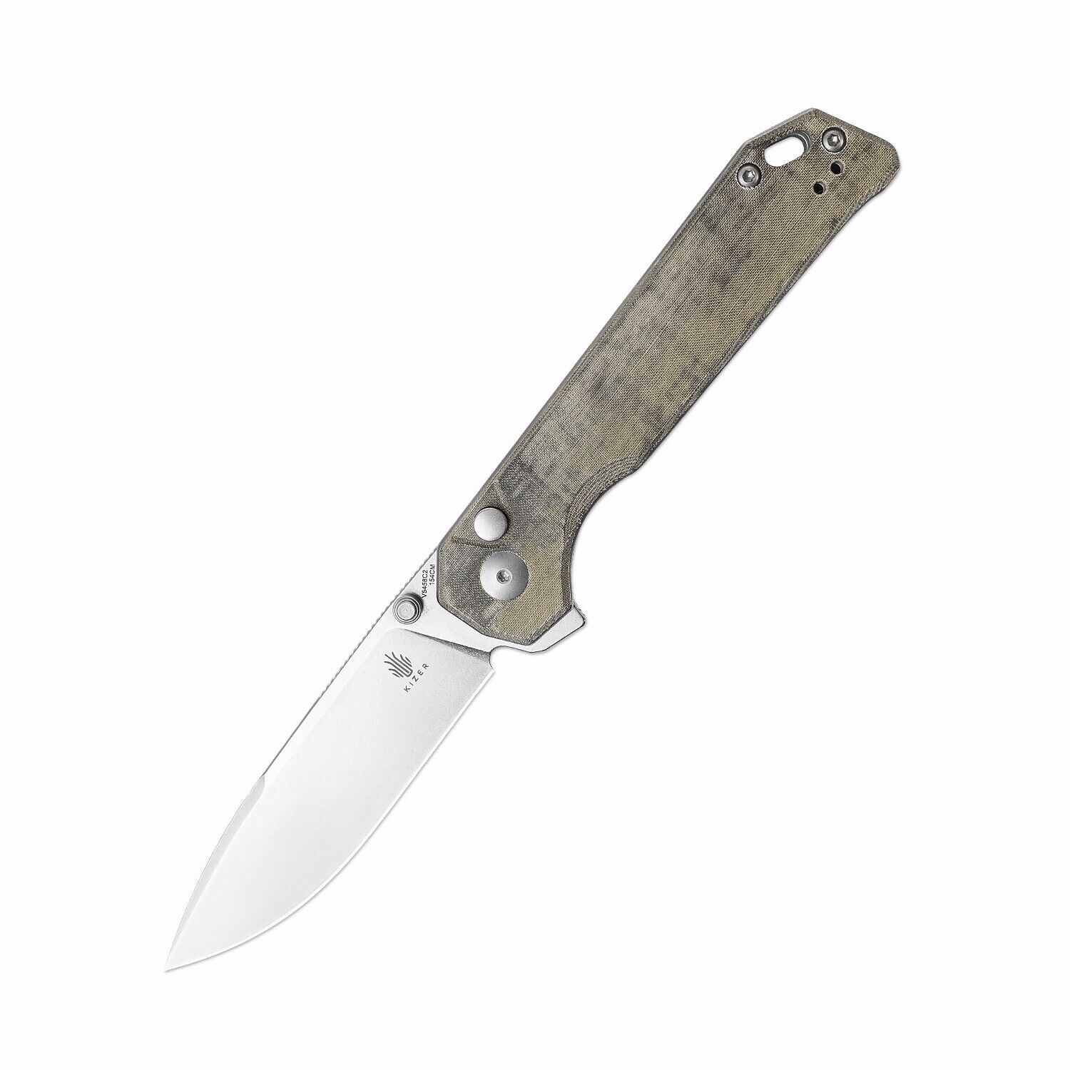 Kizer Begleiter (XL) EDC Knife Micarta Handle 154CM Steel Pocket Knife V5458C2