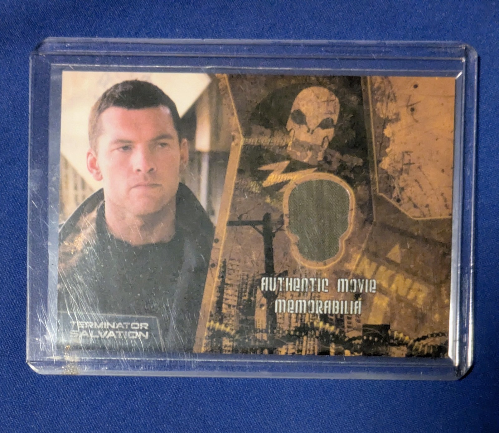 2009 Topps Terminator Salvation Sam Worthington Screen Worn Material RARE NM-M