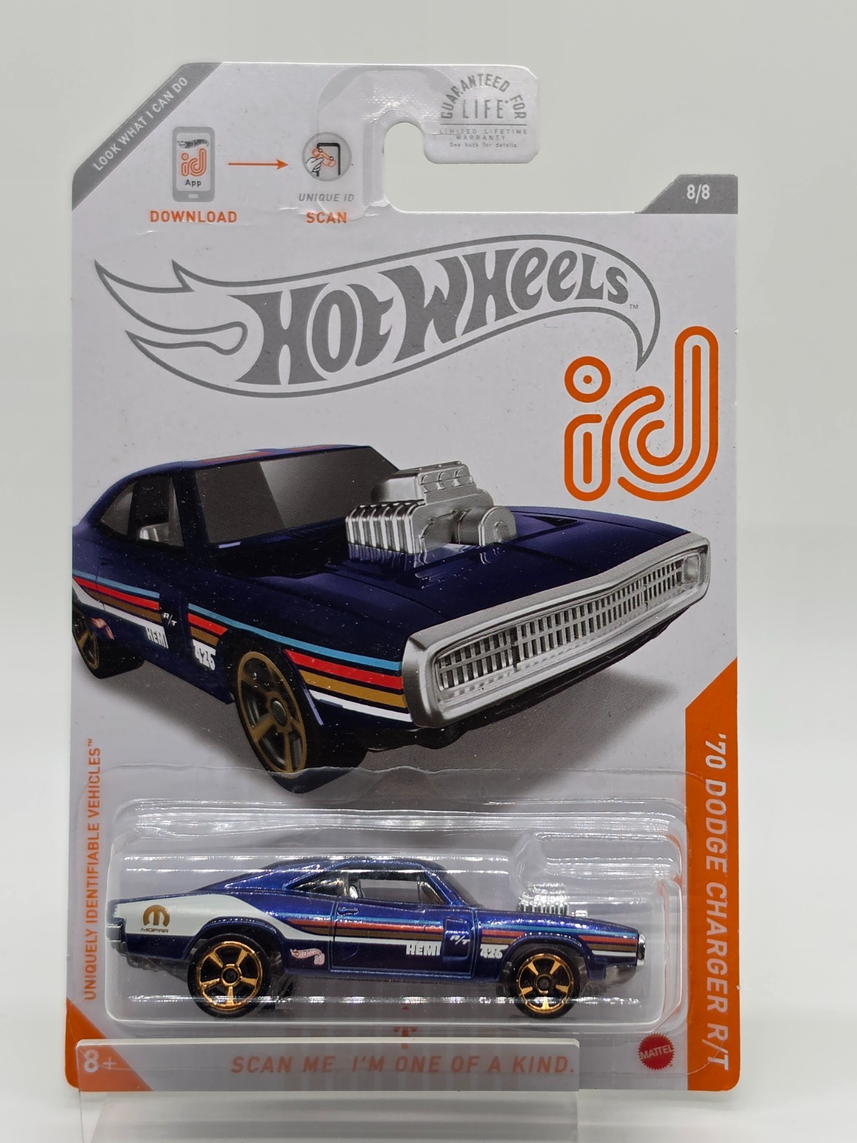 2020 Hot Wheels iD ’70 Dodge Charger R/T Chase Spectraflame Blue 8/8 HTF