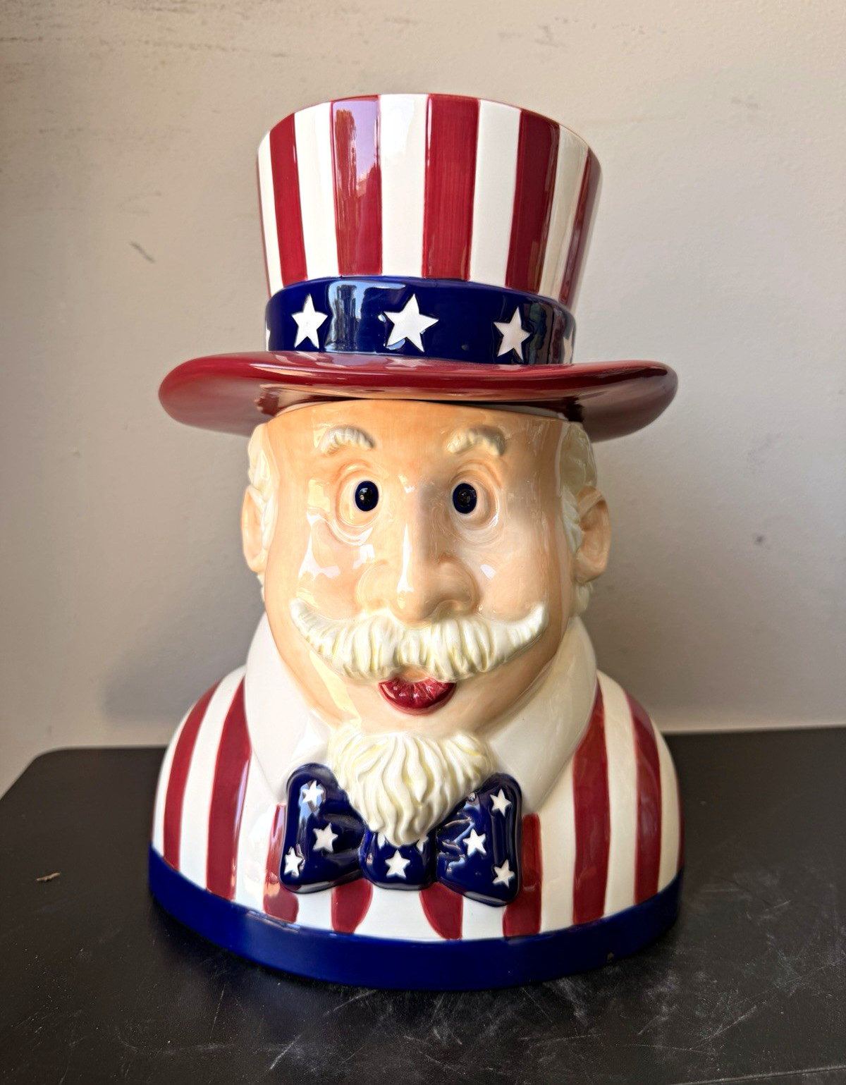 Uncle Sam Patriotic Figural Ceramic & Porcelain Mug, Stars & Stripes