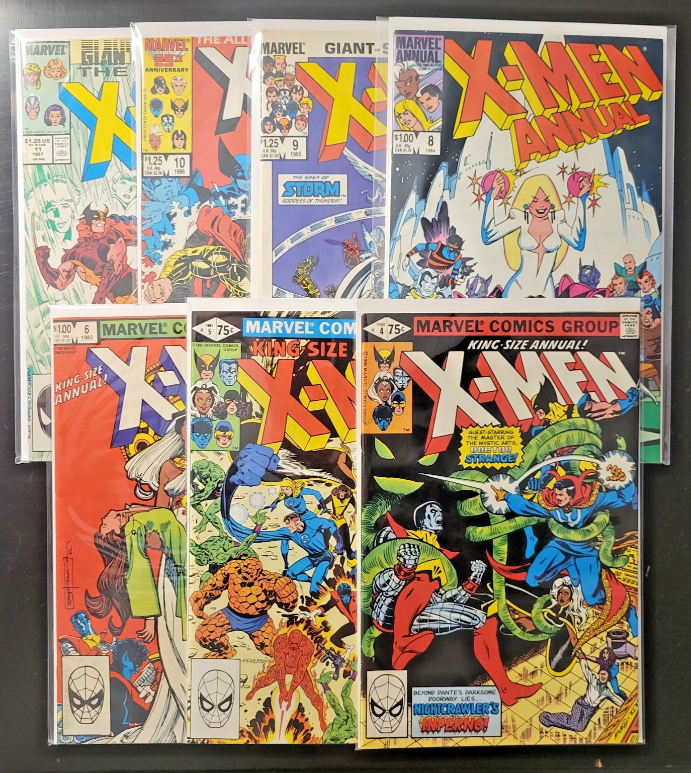 The Uncanny X-Men Annual Comic Book Lot #4-6 #8-11 (7 Issues) Marvel Comics