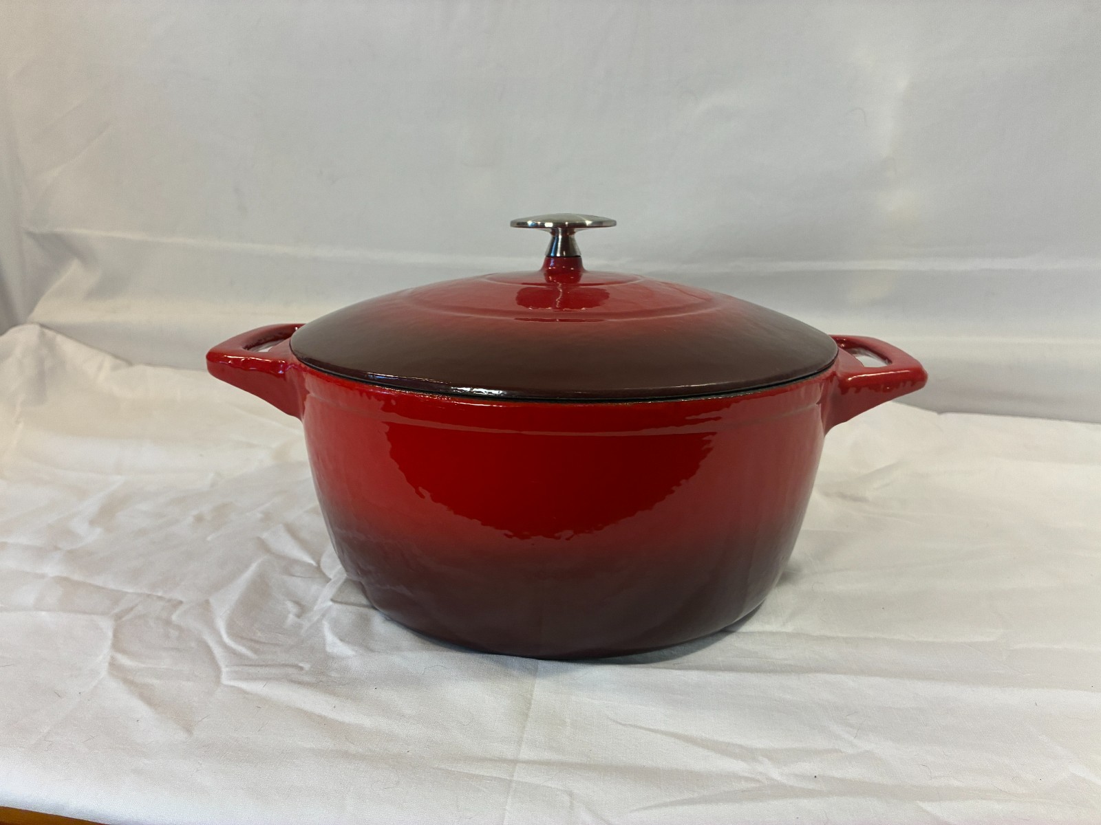 Tramontina 6.5 Qt Enameled Cast Iron Dutch Oven Red Round Casserole Pot 46CL-6.2