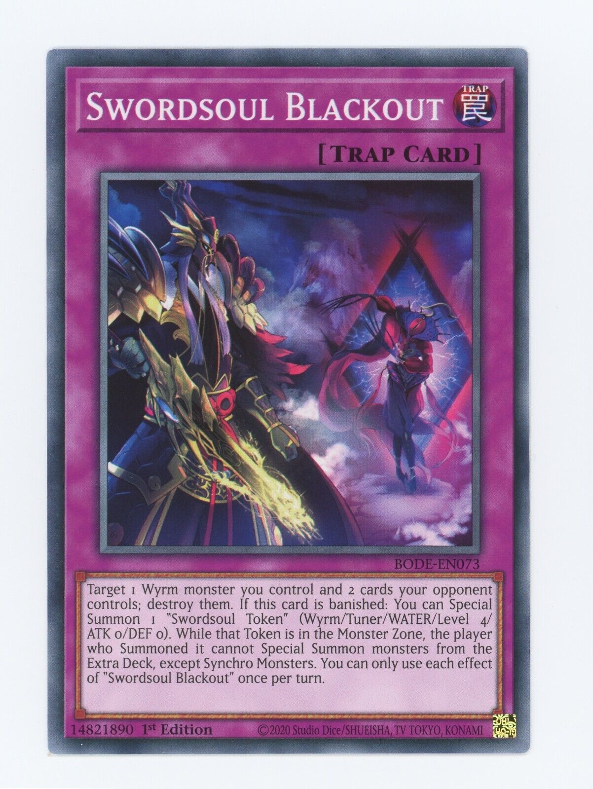 Yugioh Swordsoul Blackout  BODE-EN073 1st Edition Common x3