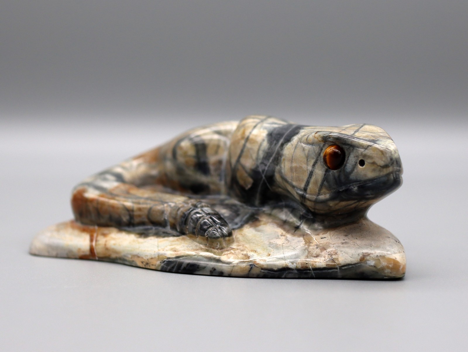 Keli\'i Eli Picasso Marble Zuni-Hawaiian Rattlesnake Fetish