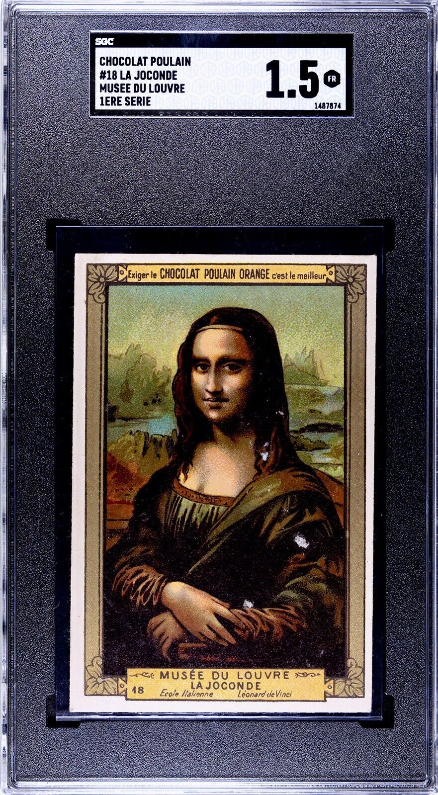 1890’S POULAIN MONA LISA LEONARDO DA VINCI ROOKIE CARD SGC POP 1 (STOLLWERCK)