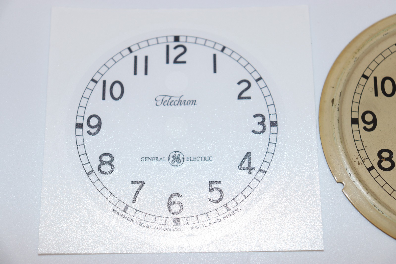 Antique TELECHRON GE Monitor Top Refrigerator Clock Face Decal (Decal Only)