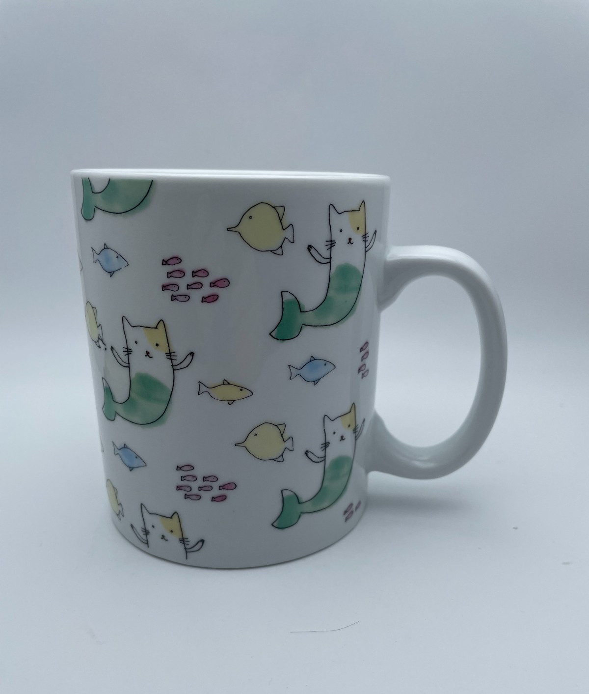 Fringe Studio Cat Mermaid Mug Catfish Purrmaid Mercat 18oz Cute Rare Cup B10