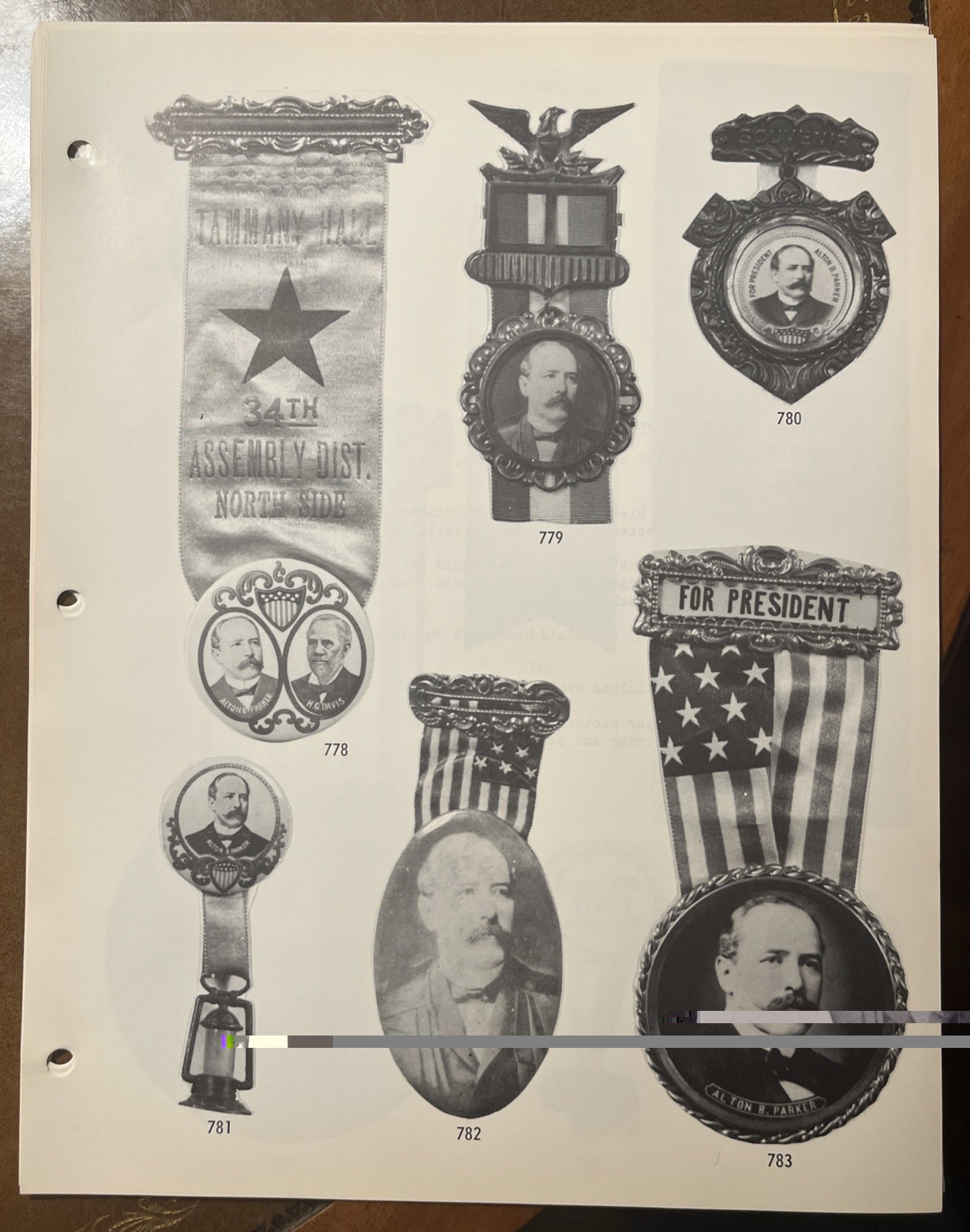 Alton Parker and Henry Davis 1904 / American Political Items Collectors / 1971