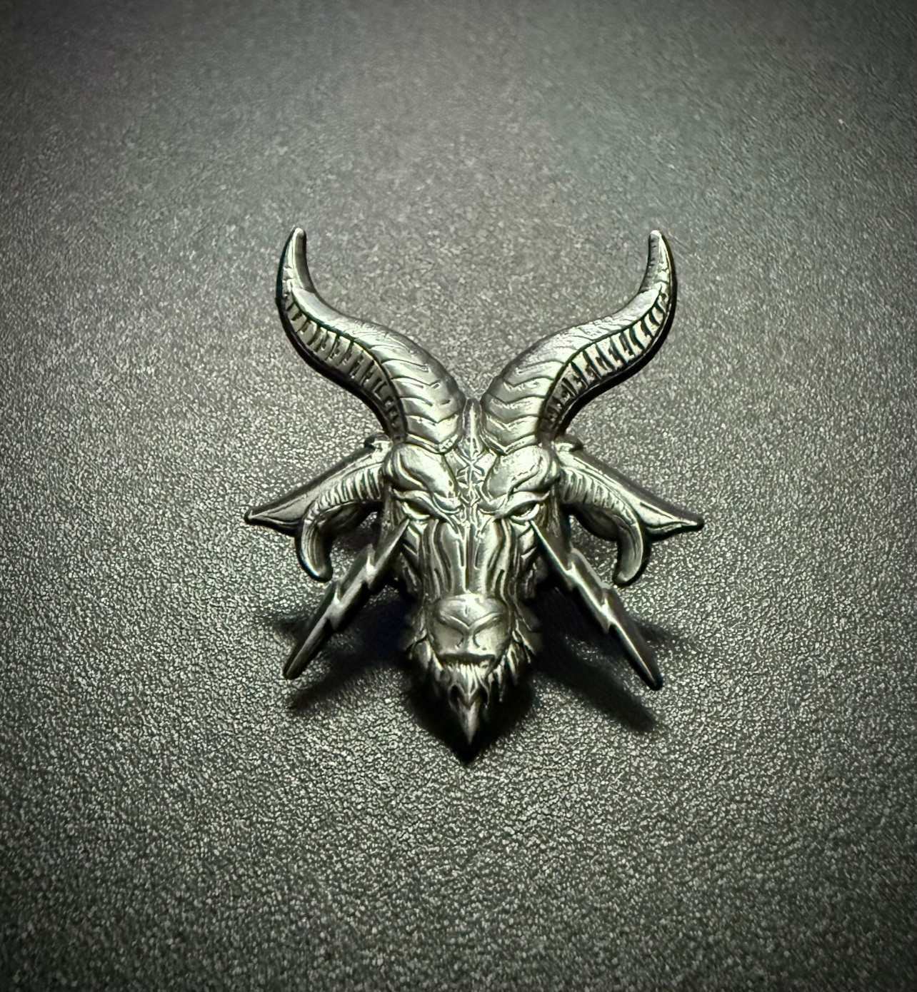 DEFCON Hesh Goat Lapel Pin, Antique Silver, Superior Def, FOG, BALD BROS, WRMFZY