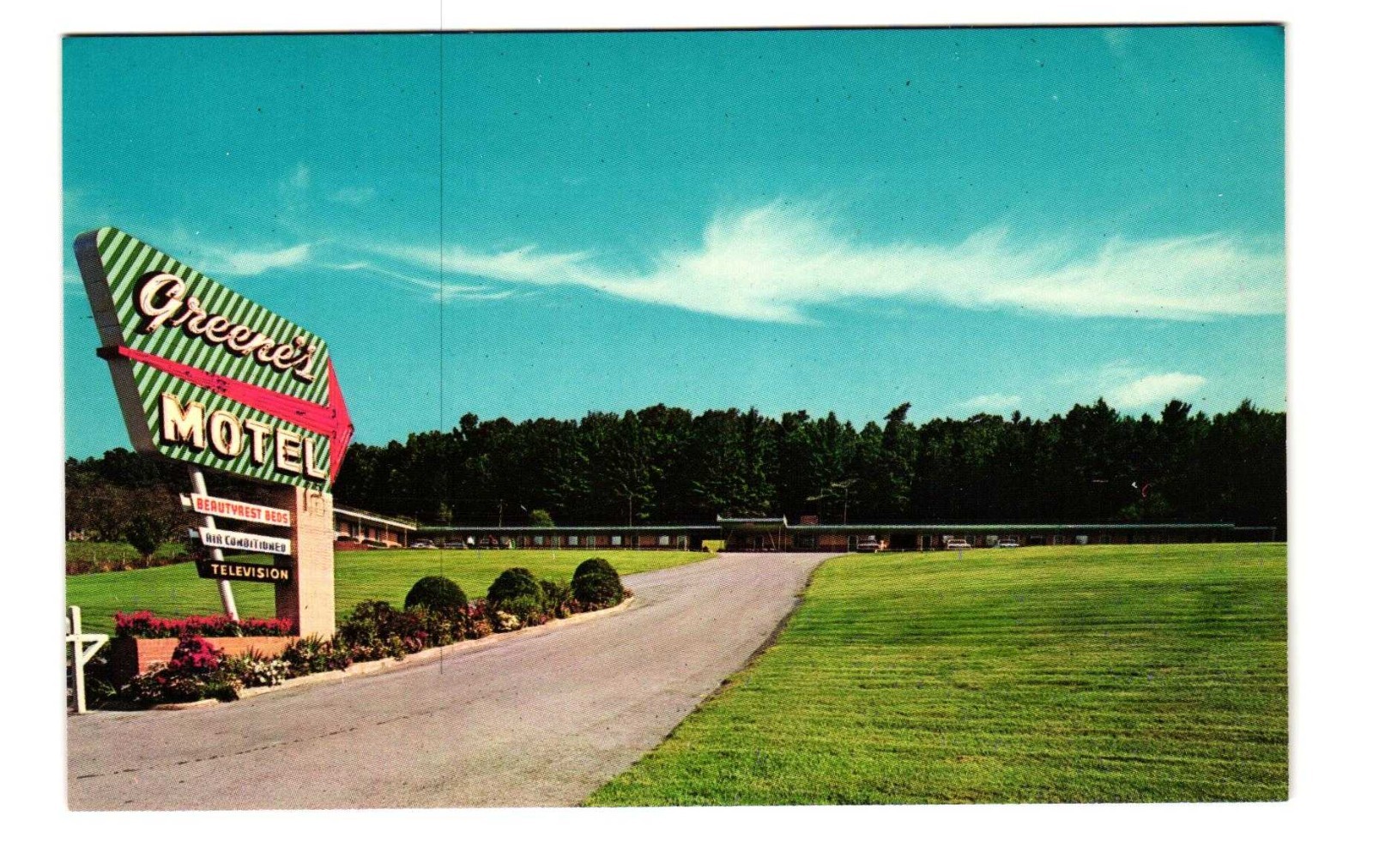 Greene's Motel Boone NC Vintage postcard Unposted Greene's Motel Boone NC Vintage postcard Unposted