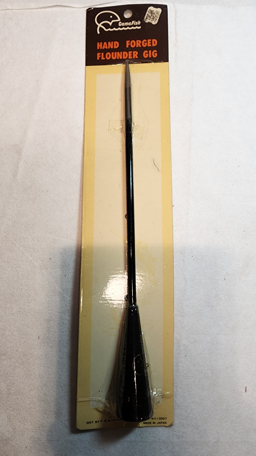 Vintage Woolworth Department Store Hand Forged Flounder Gig Original Packaging