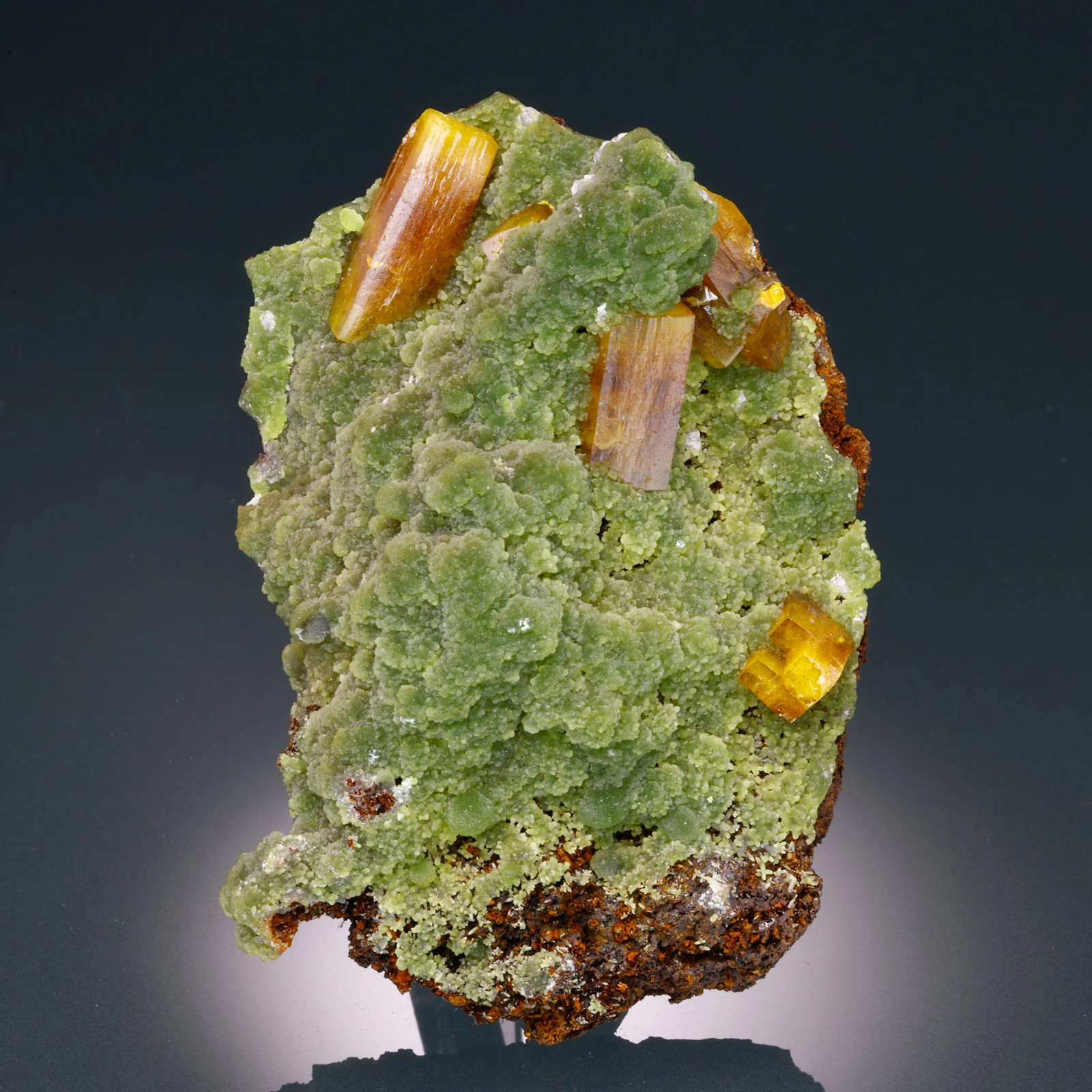 Wulfenite, Mimetite, Level 6, S. Juan Poniente Vein, Ojuela Mine, Mapimi