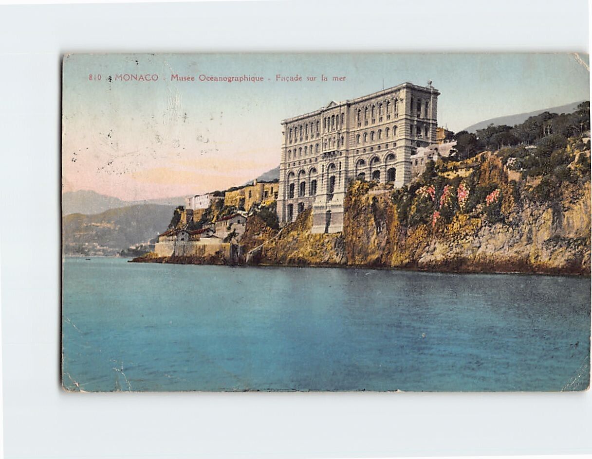 Postcard Façade sur la mer Musée Océanographique Monaco Monaco