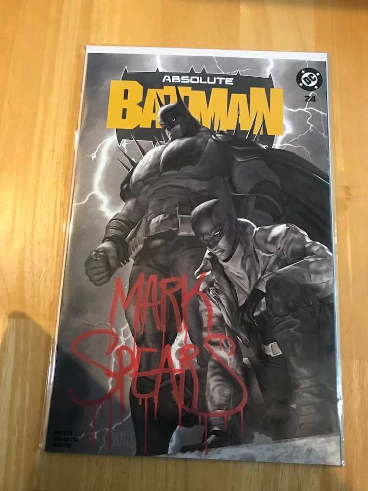 Absolute Batman #24 Mark Spears Signed B&W Exclusive Trade Dress Variant Absolute Batman #24 Mark Spears Signed B&W Exclusive Trade Dress Variant